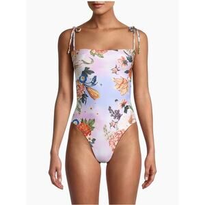 Agua Bendita Kailan Numen Floral Reversible One-Piece Swimsuit size S